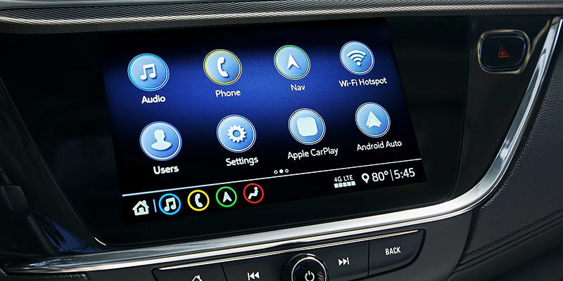 Infotainment system in the Encore GX