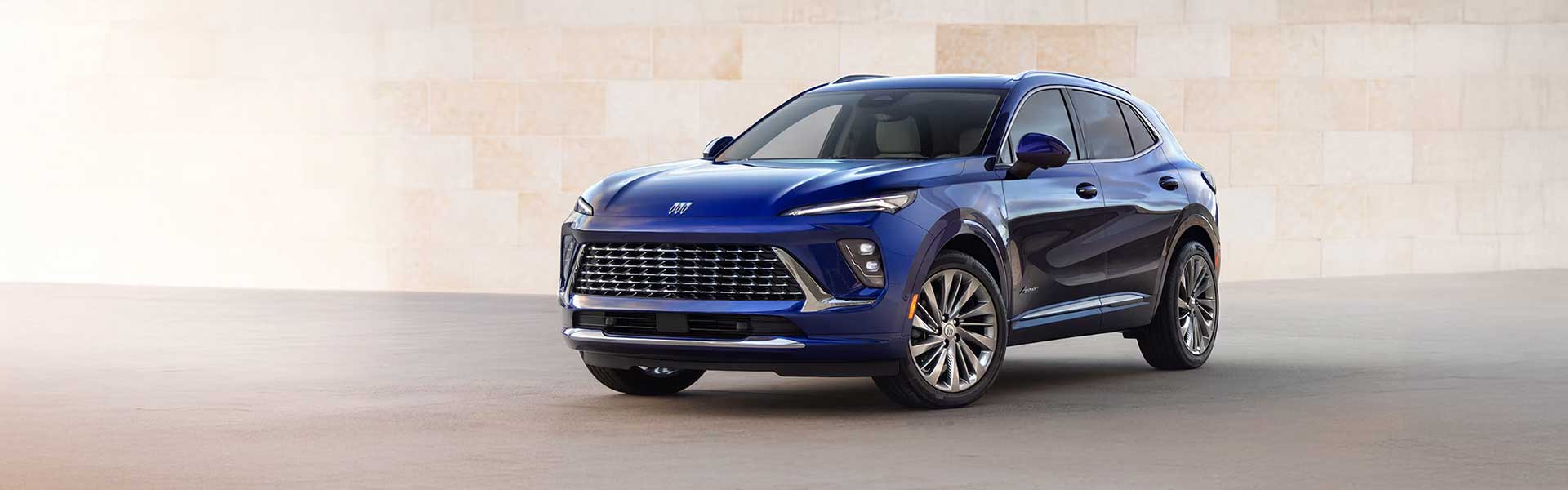 Blue 2025 Buick Envision front view